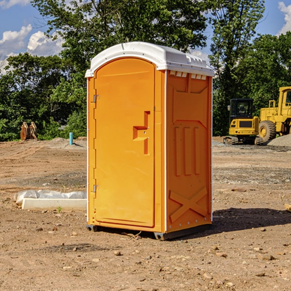 can i customize the exterior of the porta potties with my event logo or branding in Danciger
